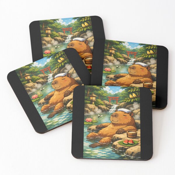 Item preview, Capybara Relaxing -  Pixel Art designed and sold by Simmetrika.