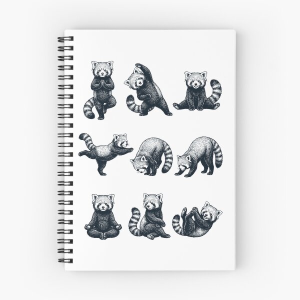 Item preview, Vintage Red Panda Yoga Poses Funny Meditation Animal Lover designed and sold by DoodleTortle.