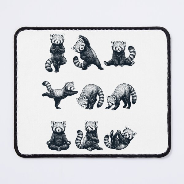 Item preview, Vintage Red Panda Yoga Poses Funny Meditation Animal Lover designed and sold by DoodleTortle.