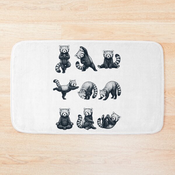Item preview, Vintage Red Panda Yoga Poses Funny Meditation Animal Lover designed and sold by DoodleTortle.
