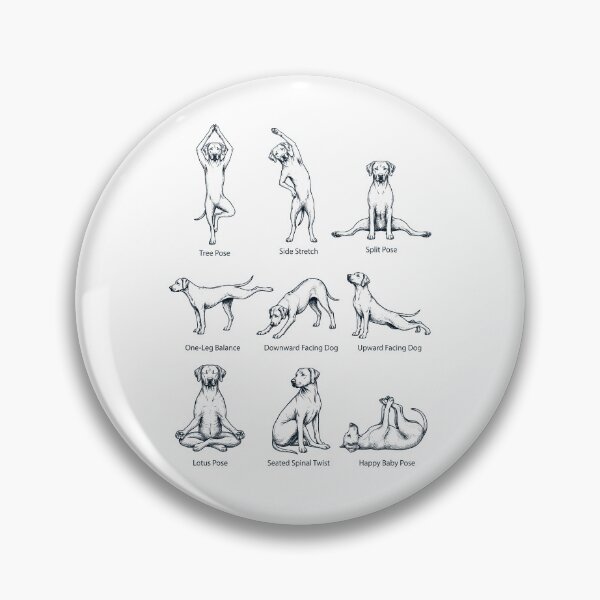 Item preview, Vintage Rhodesian Ridgeback Yoga Poses Funny Meditation Dog Mom Lover designed and sold by DoodleTortle.