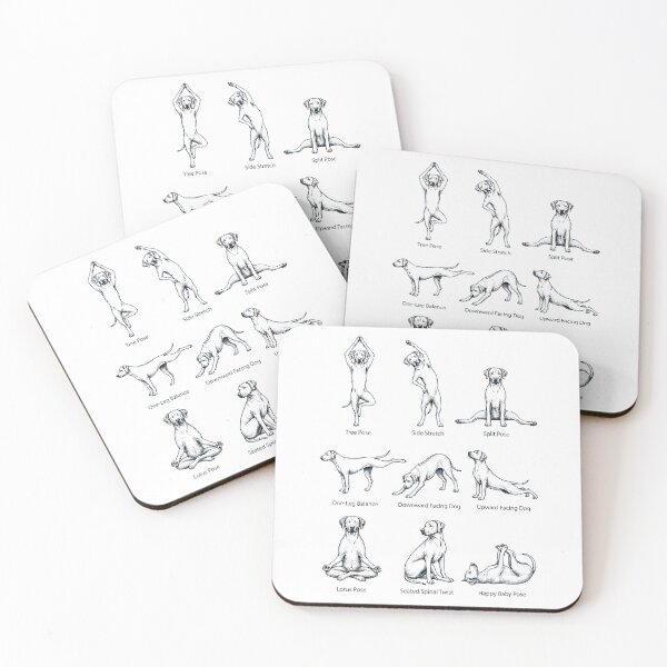 Item preview, Vintage Rhodesian Ridgeback Yoga Poses Funny Meditation Dog Mom Lover designed and sold by DoodleTortle.