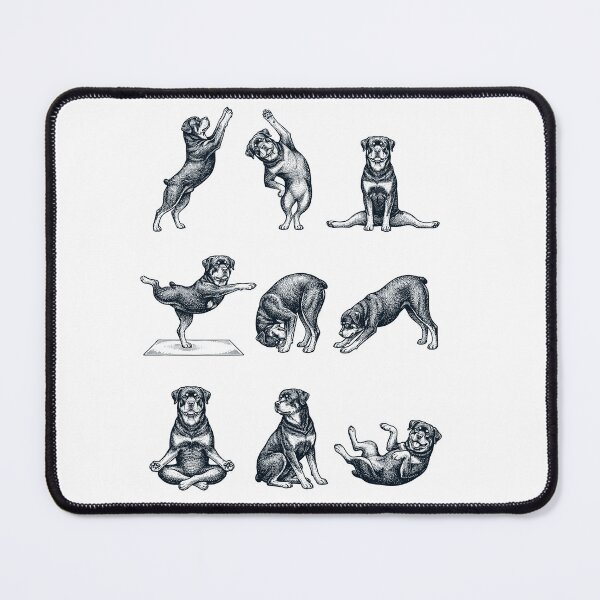 Item preview, Vintage Rottweiler Yoga Poses Funny Meditation Dog Mom Lover designed and sold by DoodleTortle.