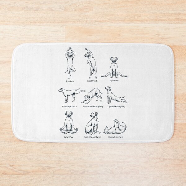 Item preview, Vintage Rhodesian Ridgeback Yoga Poses Funny Meditation Dog Mom Lover designed and sold by DoodleTortle.