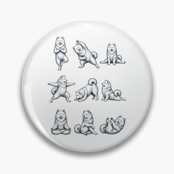 Item preview, Vintage Samoyed Yoga Poses Funny Meditation Dog Mom Lover designed and sold by DoodleTortle.