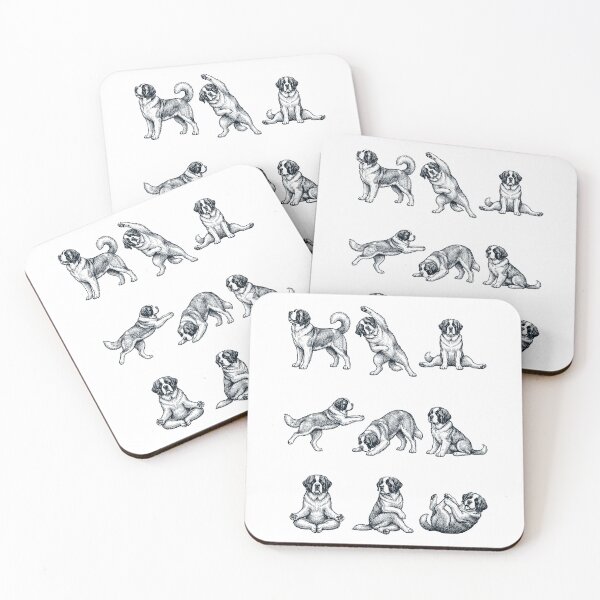 Item preview, Vintage Saint Bernard Yoga Poses Funny Meditation Dog Mom Lover designed and sold by DoodleTortle.