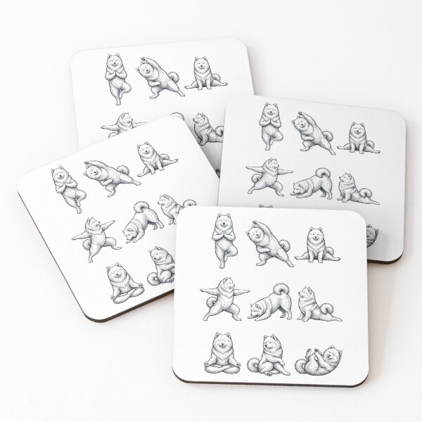 Item preview, Vintage Samoyed Yoga Poses Funny Meditation Dog Mom Lover designed and sold by DoodleTortle.