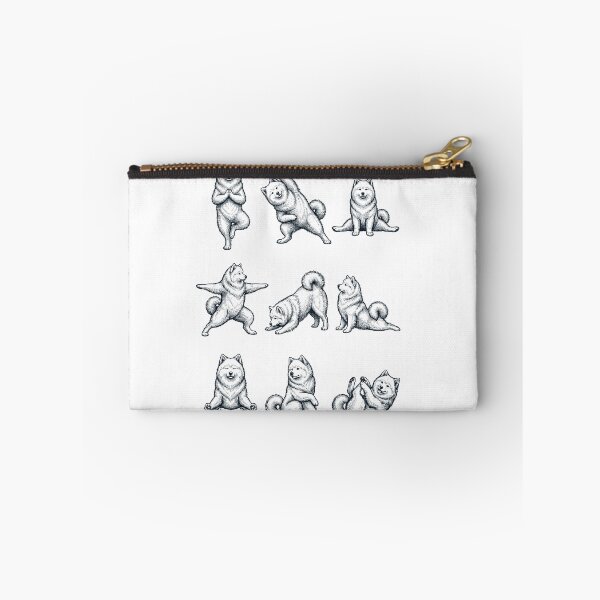 Item preview, Vintage Samoyed Yoga Poses Funny Meditation Dog Mom Lover designed and sold by DoodleTortle.