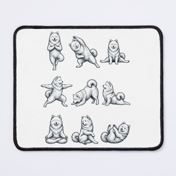 Item preview, Vintage Samoyed Yoga Poses Funny Meditation Dog Mom Lover designed and sold by DoodleTortle.