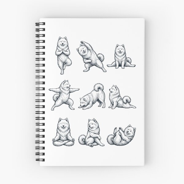 Item preview, Vintage Samoyed Yoga Poses Funny Meditation Dog Mom Lover designed and sold by DoodleTortle.