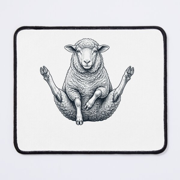 Item preview, Funny Sheep Yoga Pose Animal Lover Meme designed and sold by DoodleTortle.