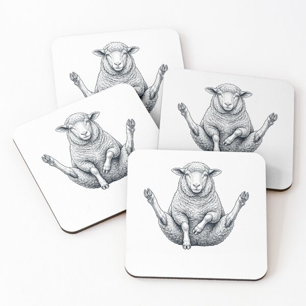 Item preview, Funny Sheep Yoga Pose Animal Lover Meme designed and sold by DoodleTortle.