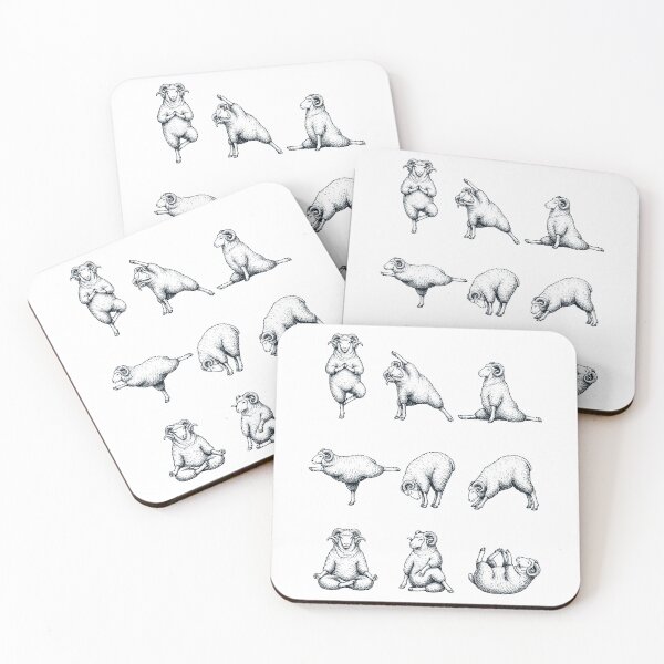 Item preview, Vintage Sheep Yoga Poses Funny Meditation Animal Lover designed and sold by DoodleTortle.