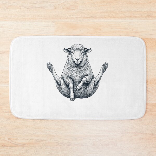 Item preview, Funny Sheep Yoga Pose Animal Lover Meme designed and sold by DoodleTortle.