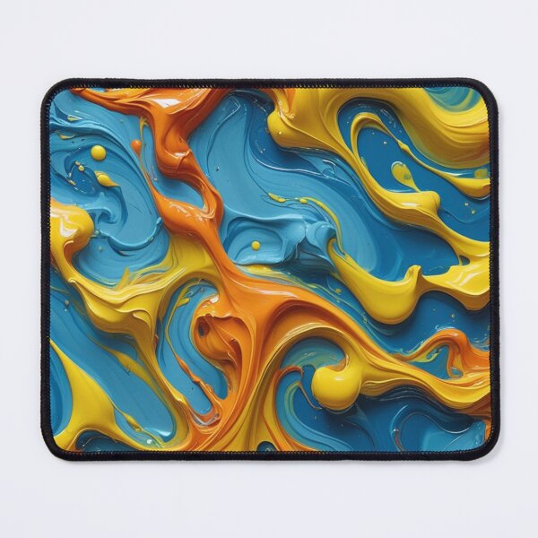 Item preview, Acrylic liquid waves in a combination of yellow and blue designed and sold by noanstudios.