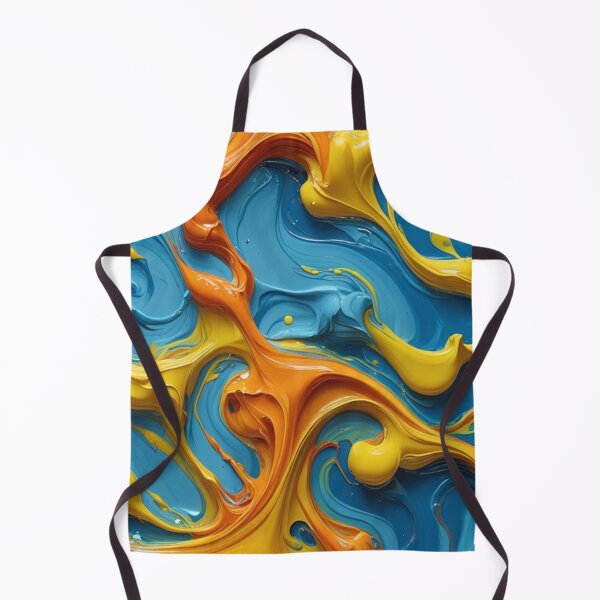 Item preview, Acrylic liquid waves in a combination of yellow and blue designed and sold by noanstudios.