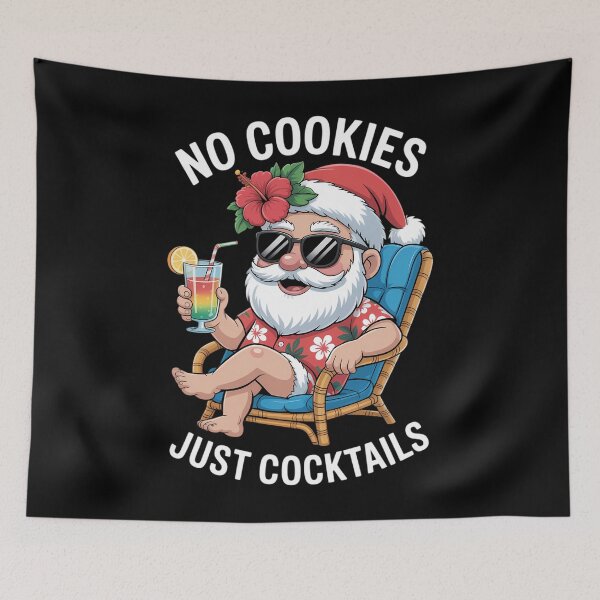 Item preview, No Cookies Just Cocktails Santa Drinking Christmas designed and sold by EllenJast.