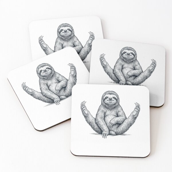 Item preview, Funny Sloth Yoga Pose Animal Lover Meme designed and sold by DoodleTortle.