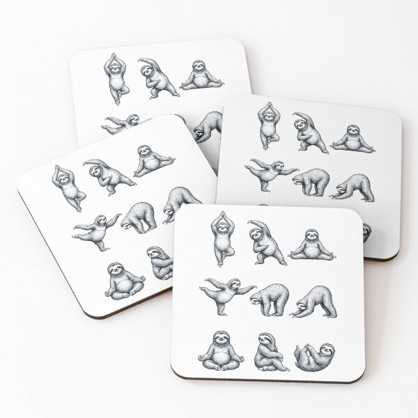 Item preview, Vintage Sloth Yoga Poses Funny Meditation Animal Lover designed and sold by DoodleTortle.