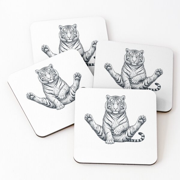 Item preview, Funny Tiger Yoga Pose Animal Lover Meme designed and sold by DoodleTortle.