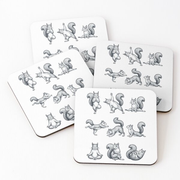 Item preview, Vintage Squirrel Yoga Poses Funny Meditation Animal Lover designed and sold by DoodleTortle.