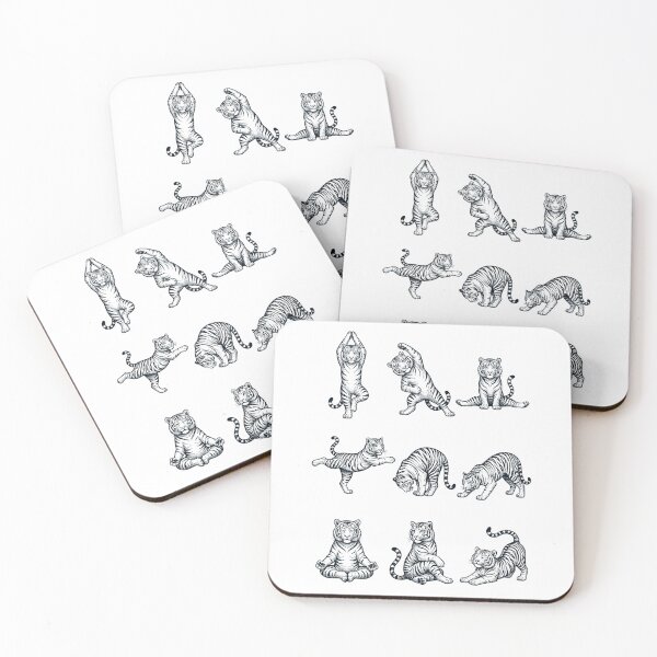 Item preview, Vintage Tiger Yoga Poses Funny Meditation Animal Lover designed and sold by DoodleTortle.