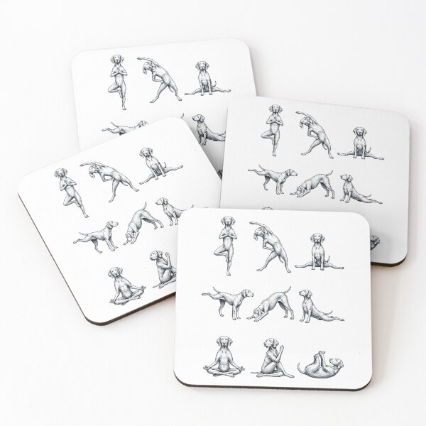 Item preview, Vintage Vizsla Yoga Poses Funny Meditation Dog Mom Lover designed and sold by DoodleTortle.
