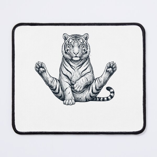 Item preview, Funny Tiger Yoga Pose Animal Lover Meme designed and sold by DoodleTortle.