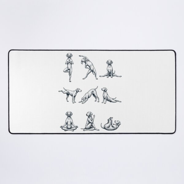 Item preview, Vintage Vizsla Yoga Poses Funny Meditation Dog Mom Lover designed and sold by DoodleTortle.