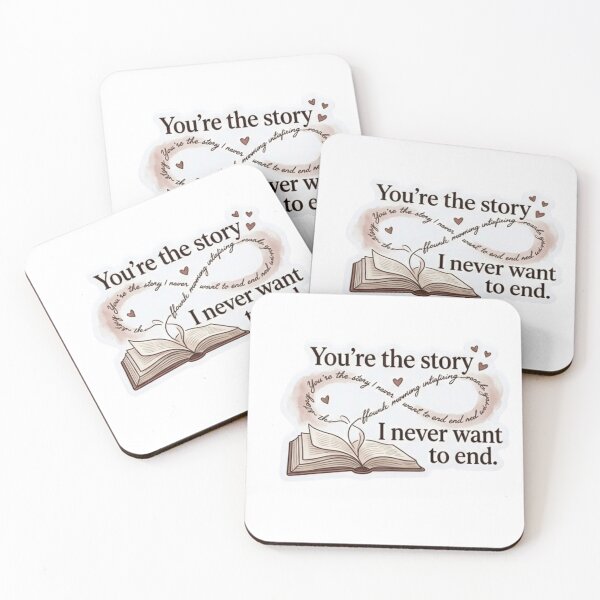 Item preview, Romantic Bookish Sticker Infinity Story Quote designed and sold by ARYAM..