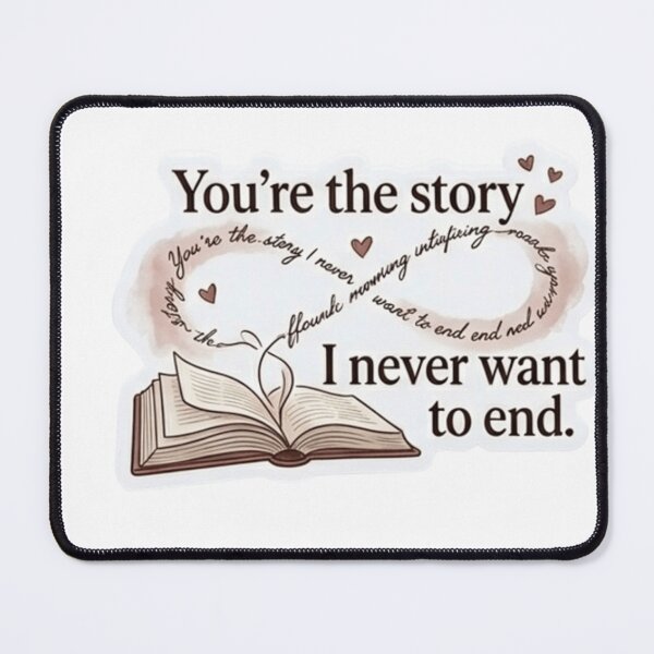 Item preview, Romantic Bookish Sticker Infinity Story Quote designed and sold by ARYAM..