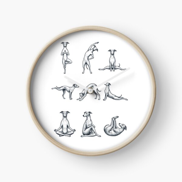 Item preview, Posturas de yoga vintage con whippets, divertidas, para amantes de los perros y la meditación. designed and sold by DoodleTortle.