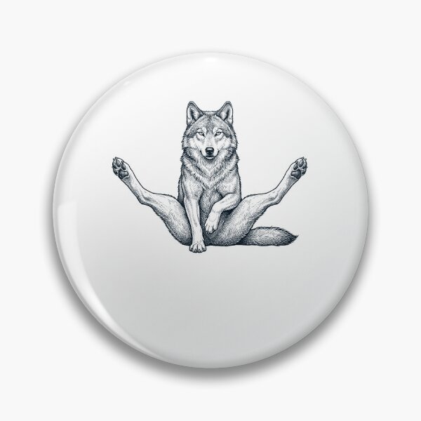Item preview, Funny Wolf Yoga Pose Animal Lover Meme designed and sold by DoodleTortle.
