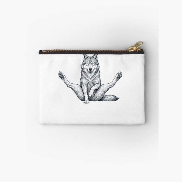 Item preview, Funny Wolf Yoga Pose Animal Lover Meme designed and sold by DoodleTortle.