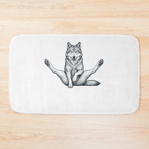 Item preview, Funny Wolf Yoga Pose Animal Lover Meme designed and sold by DoodleTortle.