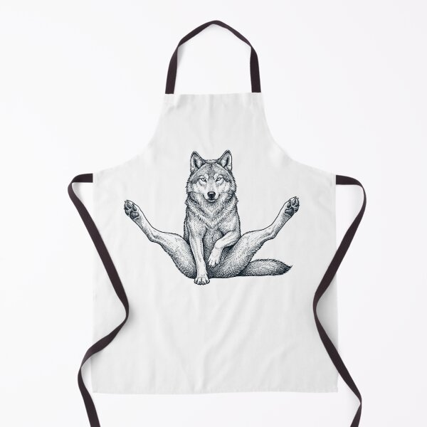 Item preview, Funny Wolf Yoga Pose Animal Lover Meme designed and sold by DoodleTortle.