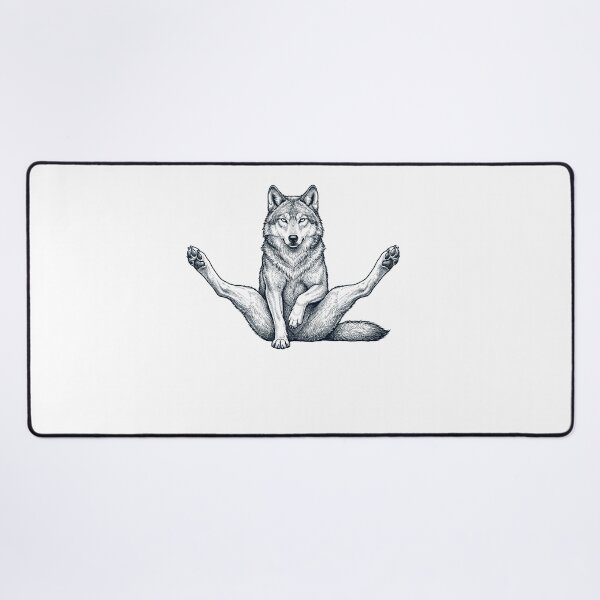 Item preview, Funny Wolf Yoga Pose Animal Lover Meme designed and sold by DoodleTortle.