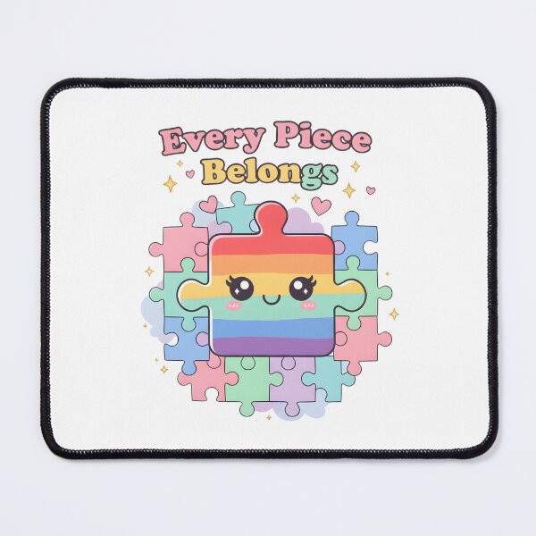 Item preview, Every Piece Belongs – Autism Inclusion & Acceptance, Rainbow Puzzle Design designed and sold by MindScience4You.