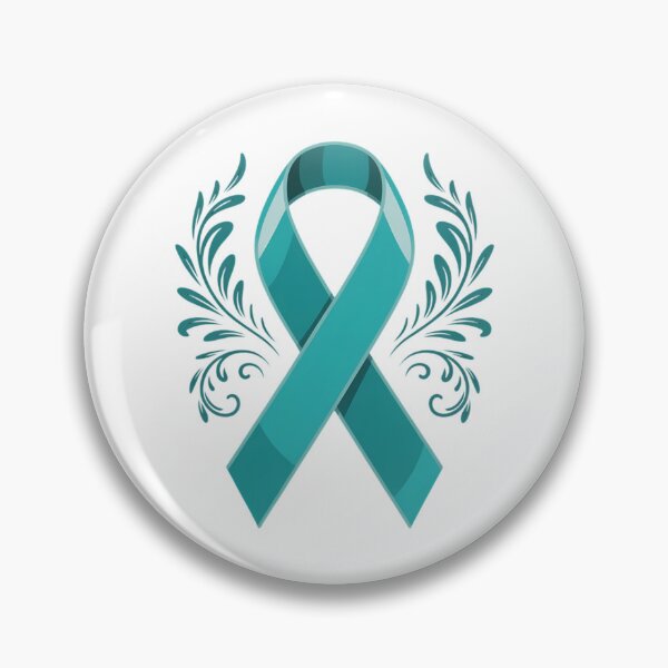 Item preview, Ovarian Cancer Awareness Ribbon Teal Carcinoma Gynecology designed and sold by EllenJast.