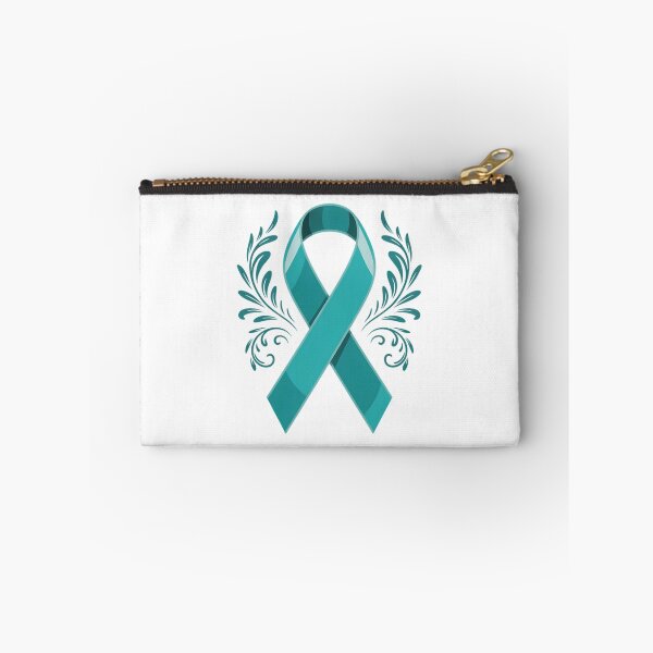 Item preview, Ovarian Cancer Awareness Ribbon Teal Carcinoma Gynecology designed and sold by EllenJast.
