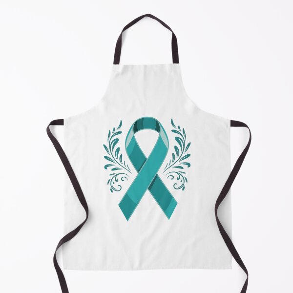 Item preview, Ovarian Cancer Awareness Ribbon Teal Carcinoma Gynecology designed and sold by EllenJast.