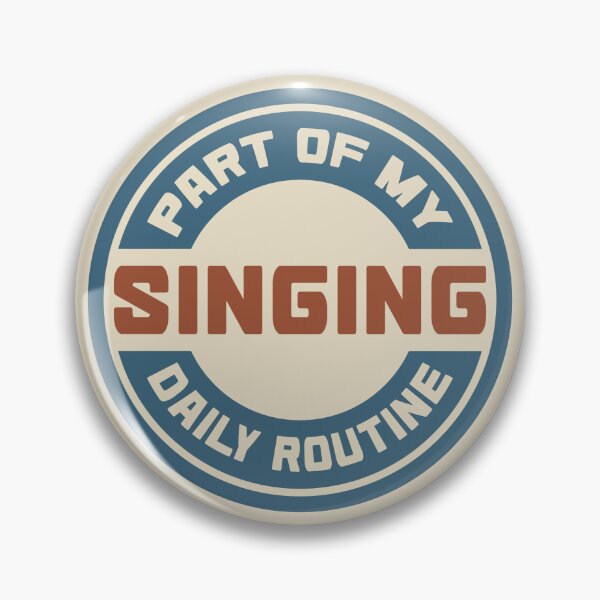 Item preview, Singing – Part of My Daily Routine Retro Logo designed and sold by MOCOPOCO.