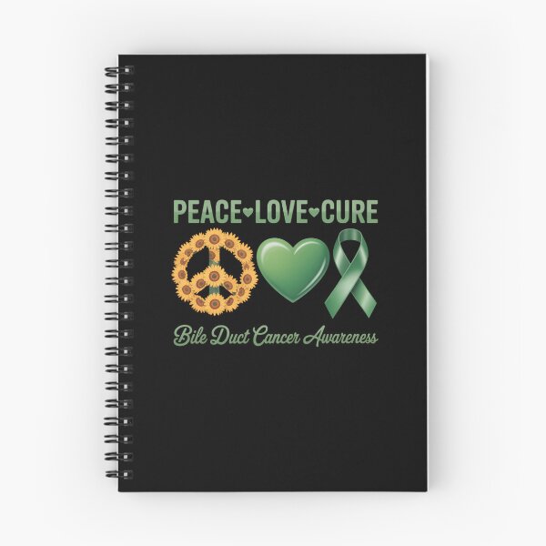 Item preview, Peace Love Cure Sunflower Bile Duct Cancer Awareness Warrior designed and sold by EllenJast.