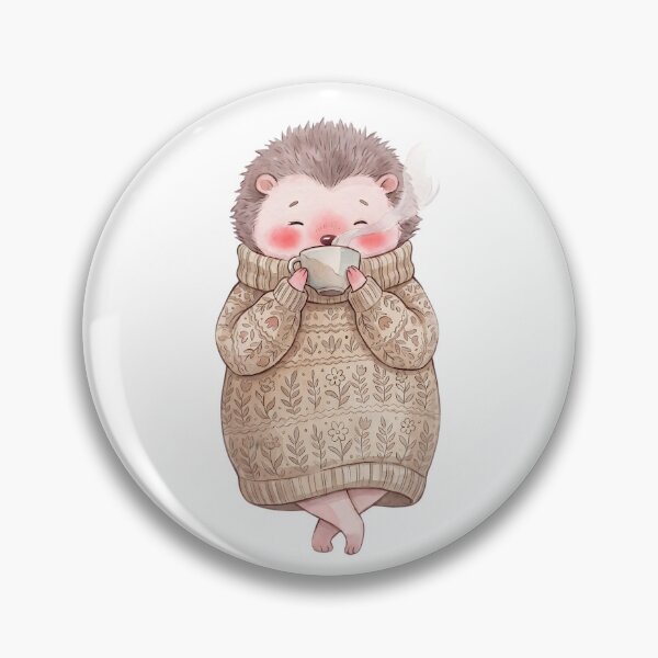 Item preview, Cozy Tea Moment with hedgehog designed and sold by auxincaftan0o.
