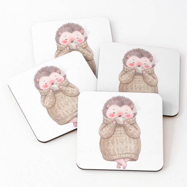 Item preview, Cozy Tea Moment with hedgehog designed and sold by auxincaftan0o.