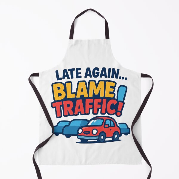 Item preview, Late Again Blame Traffic Funny Design designed and sold by OwnYourMood.