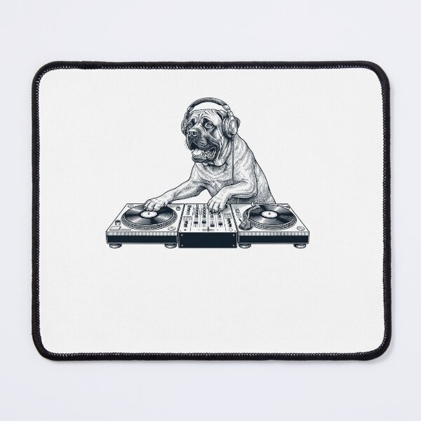 Item preview, Vintage Retro Mastiff DJ Dog Mom Dad Music Lover designed and sold by TerryConnells.