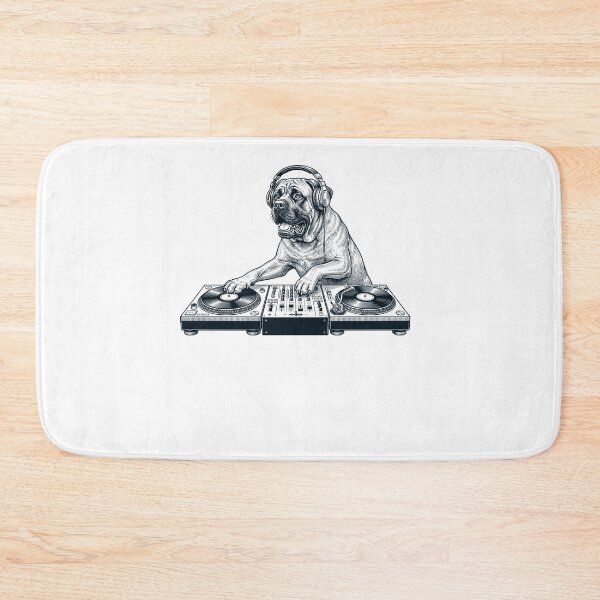 Item preview, Vintage Retro Mastiff DJ Dog Mom Dad Music Lover designed and sold by TerryConnells.