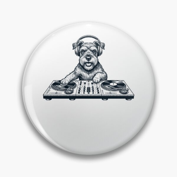 Item preview, Vintage Retro Miniature Schnauzer DJ Dog Mom Dad Music Lover designed and sold by TerryConnells.