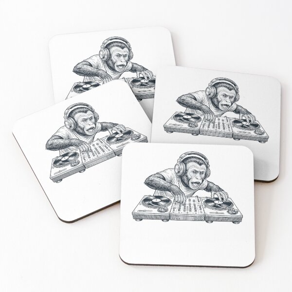 Item preview, Vintage Retro Monkey DJ Animal Music Lover designed and sold by TerryConnells.